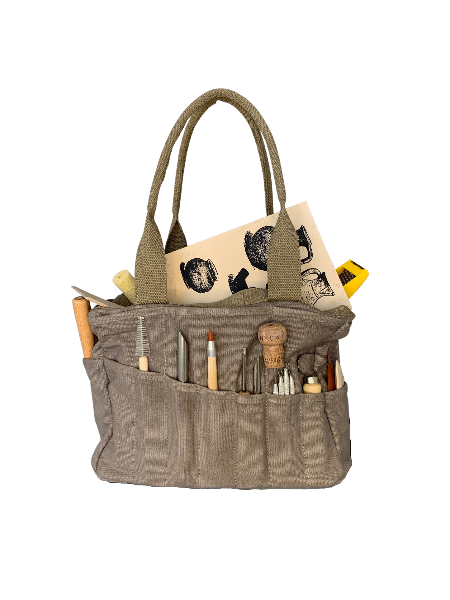 CLAYU tool tote - slate brown