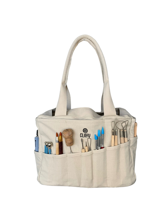 CLAYU tool tote - sand beige