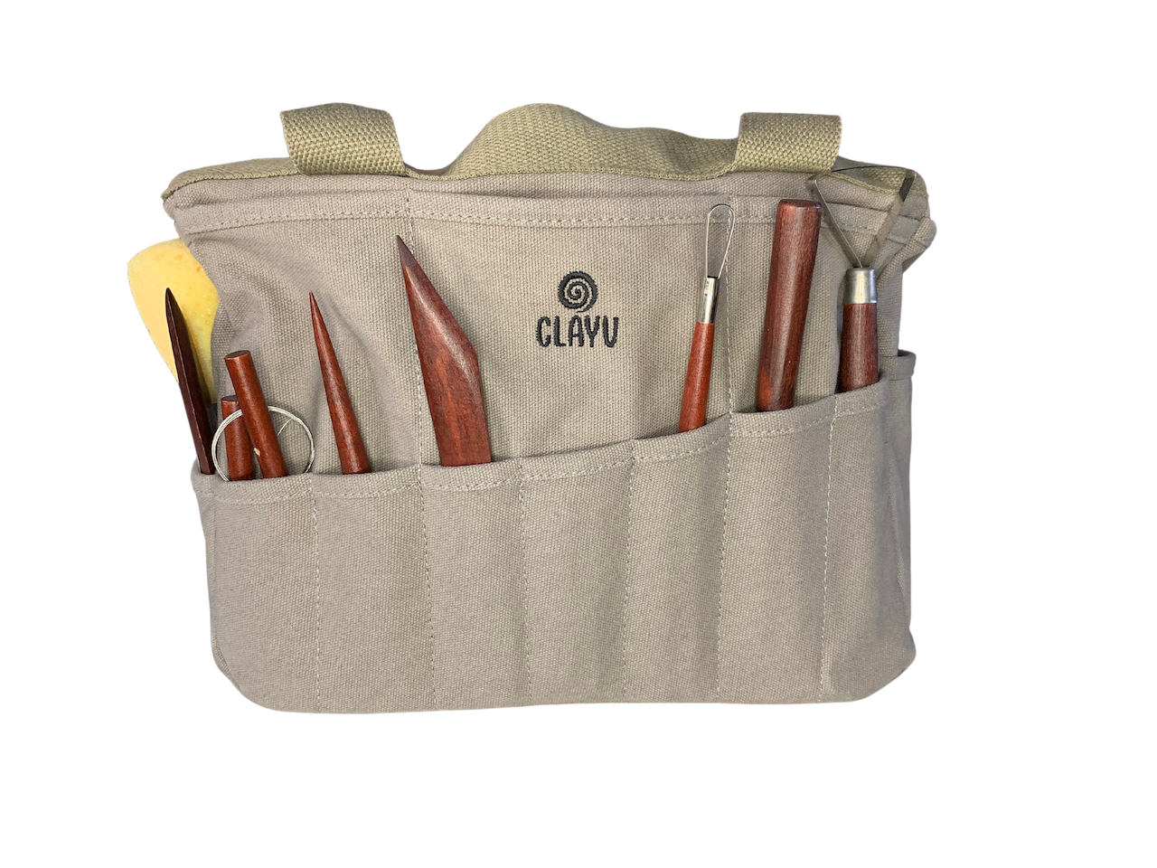 CLAYU pottery tool kit - dark wood